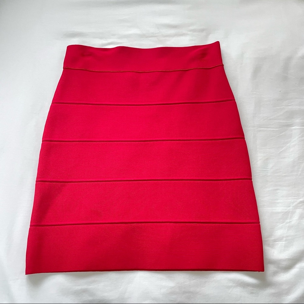 BCBGMaxazria Formal Red Skirt